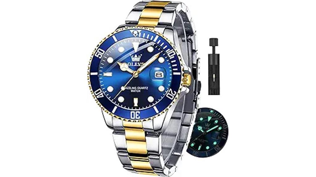 waterproof big face watch