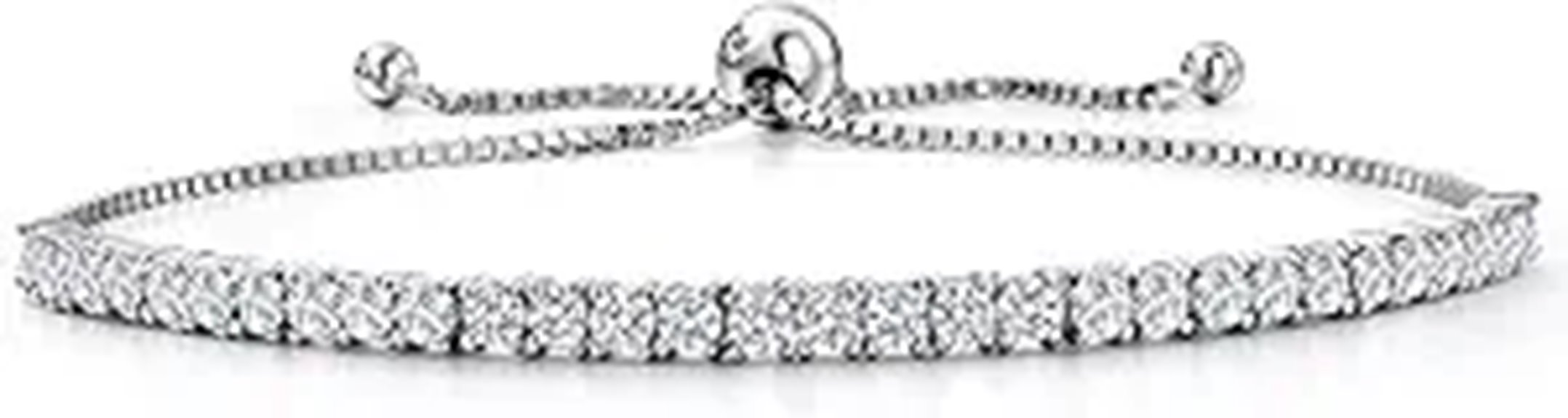 white lab grown diamond tennis bracelet