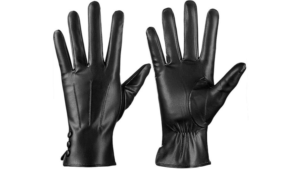 winter touchscreen leather gloves