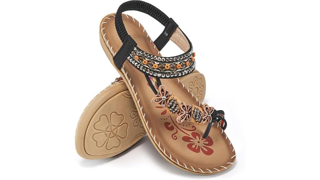 women s beaded flat sandals