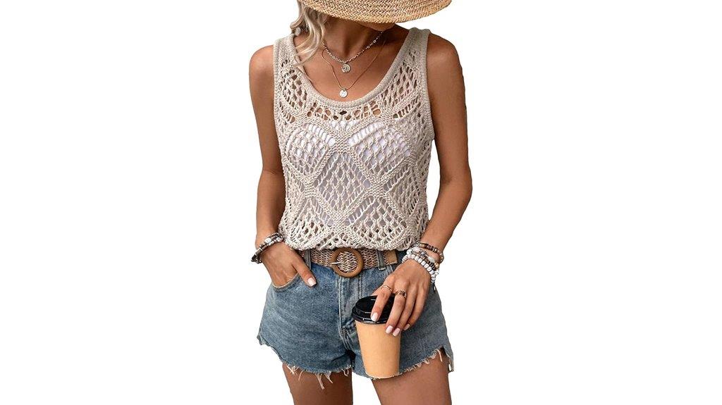 women s crochet knit vest
