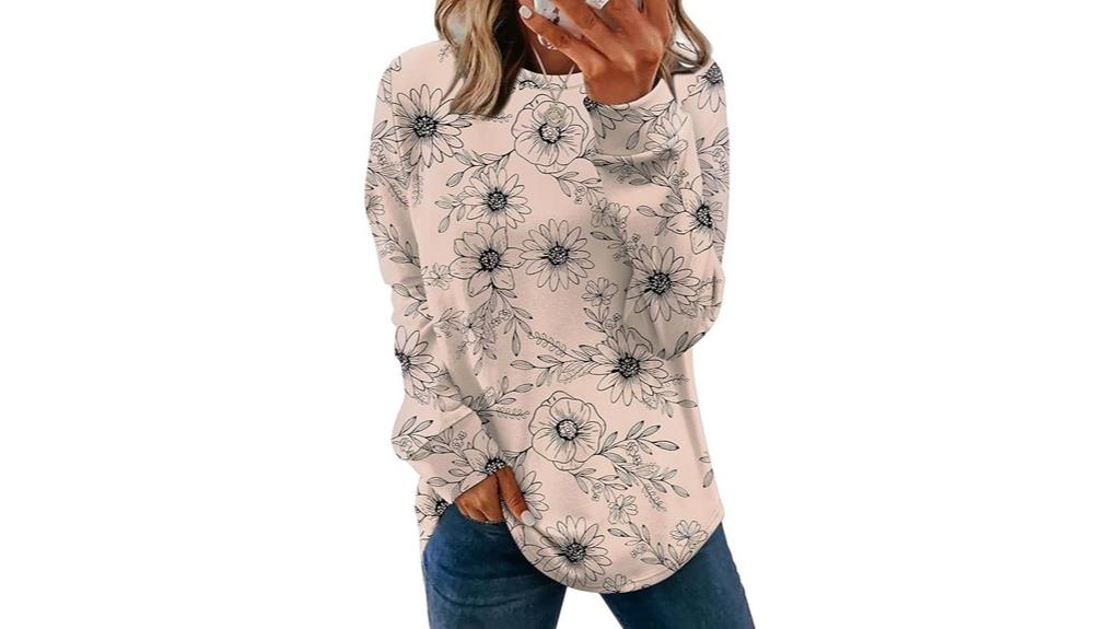 women s curved hem sweatshirt