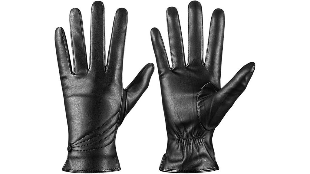 women s winter leather gloves