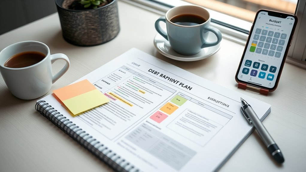 create and follow repayment plan