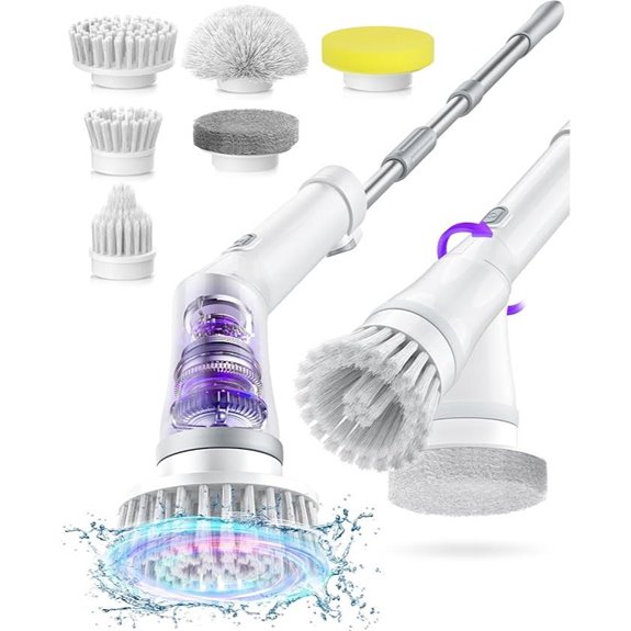 NBONEBS Cordless Electric Spin Scrubber with 6 Brushes