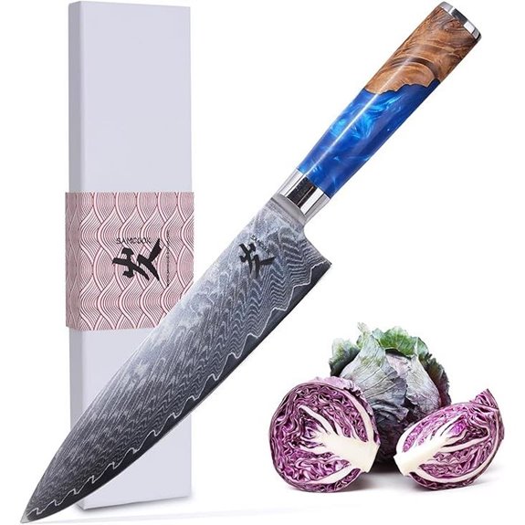 SAMCOOK 8-Inch Damascus Gyuto Chef Knife