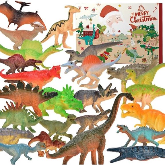 Dinosaur Advent Calendar for Kids 24 Days Christmas Countdown