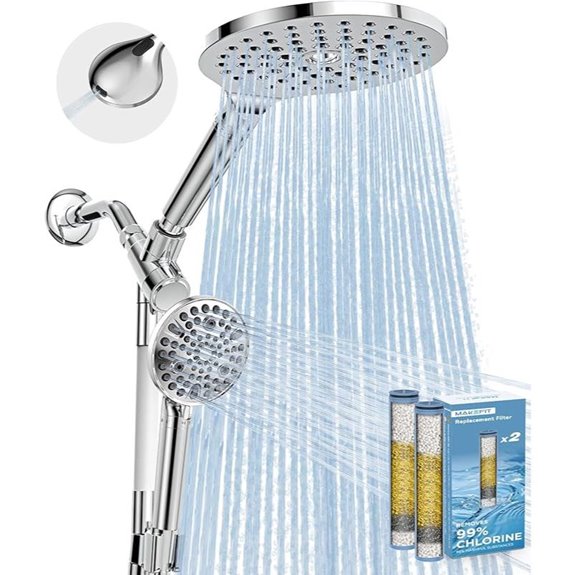 dual filter shower head