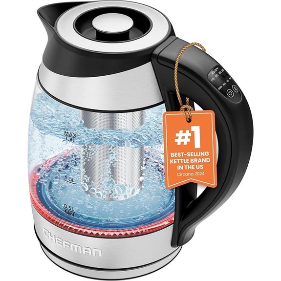 Chefman Electric Kettle with Temp Control & Removable Infuser