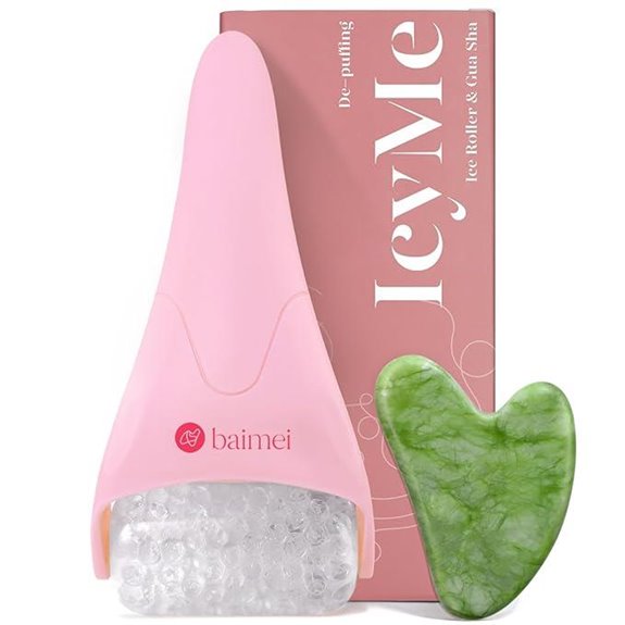 IcyMe Face Roller & Gua Sha Set for Skin Care