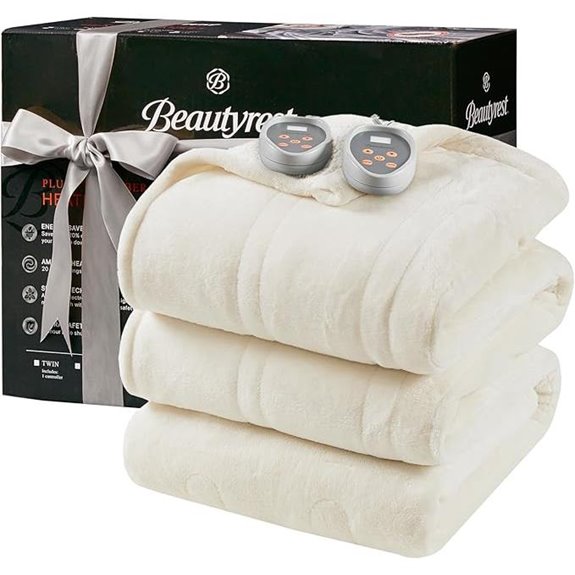 Beautyrest Heated Plush Blanket with 20 Settings King
