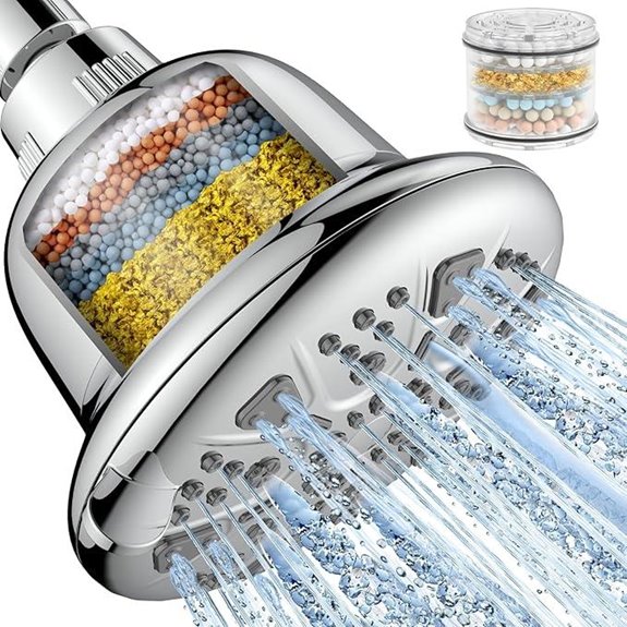 high pressure filtered shower head