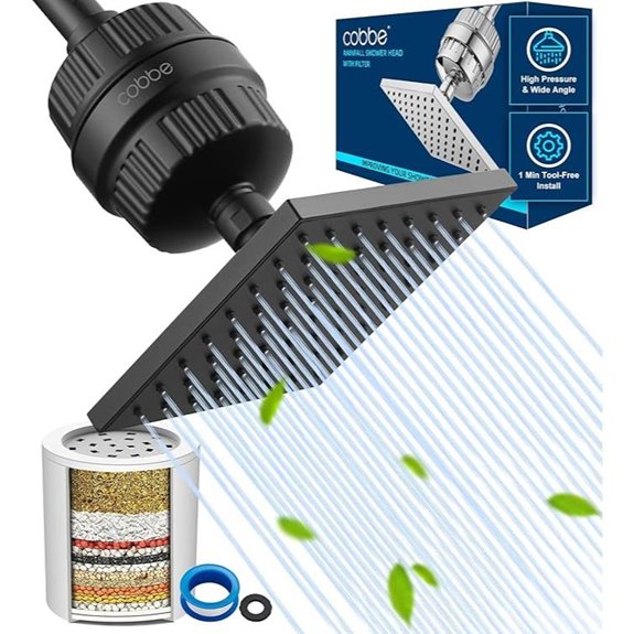 high pressure filtered shower head