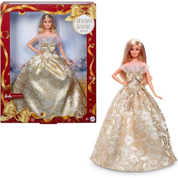 Barbie 2025 Holiday Blonde Doll in Gown