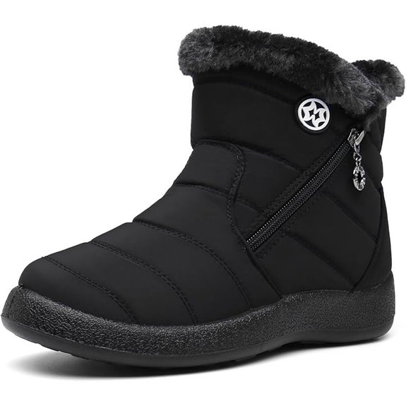 Hsyooes Women's Waterproof Fur-Lined Winter Boots