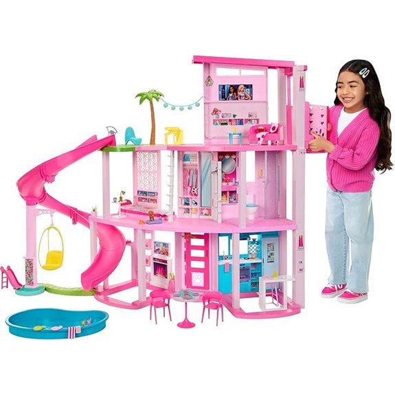Barbie Dreamhouse with Pool Slides and Play Areas