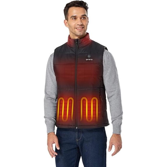 ORORO Men's Heated Vest with Rechargeable Battery