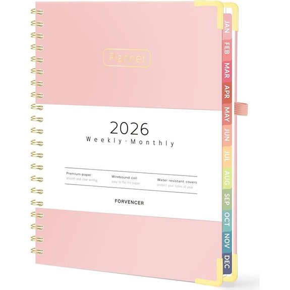 Forvencer 2026 Planner Hardcover Calendar Pink