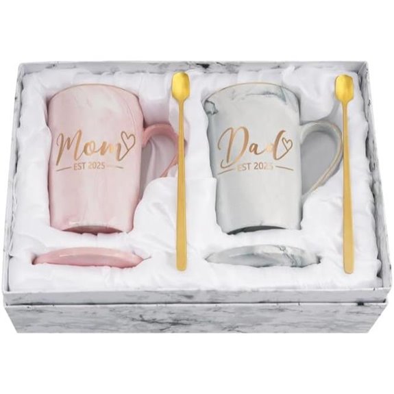 Cabtnca Expecting Parents Gifts Mom & Dad Mugs