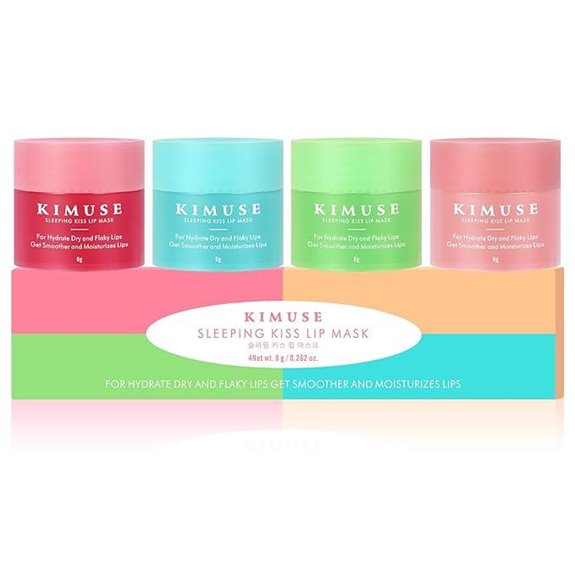 Kimuse Lip Mask Set with Shea Butter (4 Pieces)
