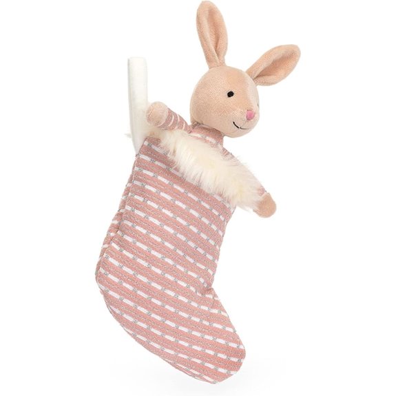 Jellycat Shimmer Bunny Stocking Christmas Plush Toy