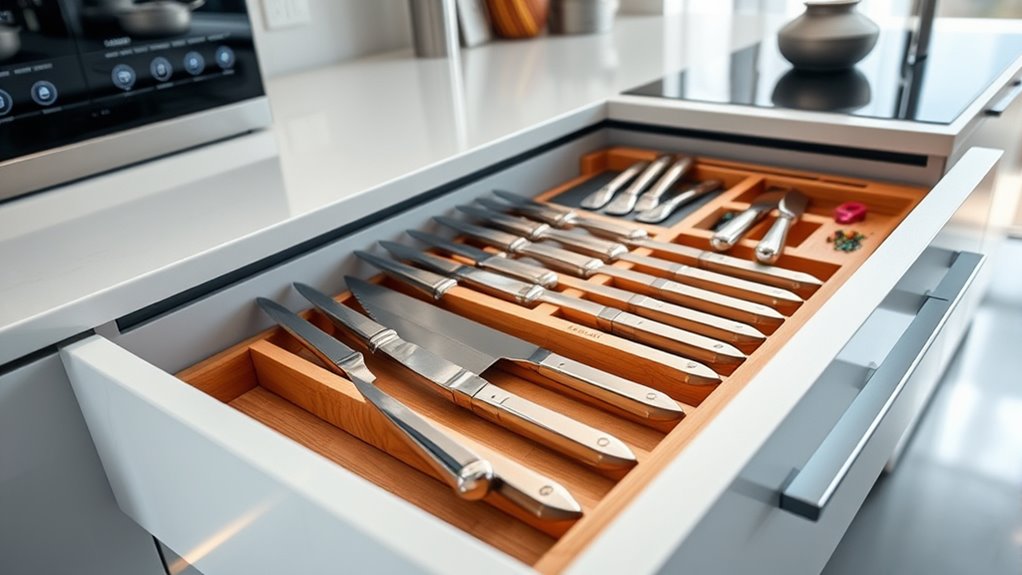 top in drawer knife storage
