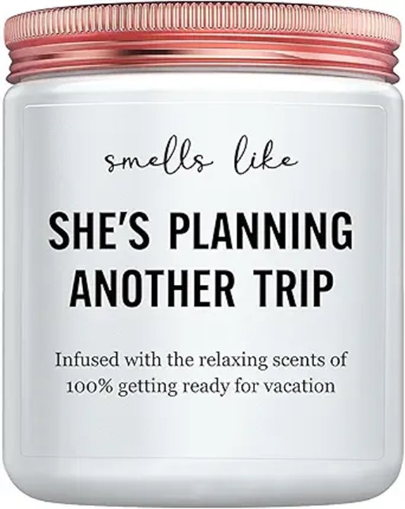 Travel Gift for Women - Unique Vacation Planner Candle
