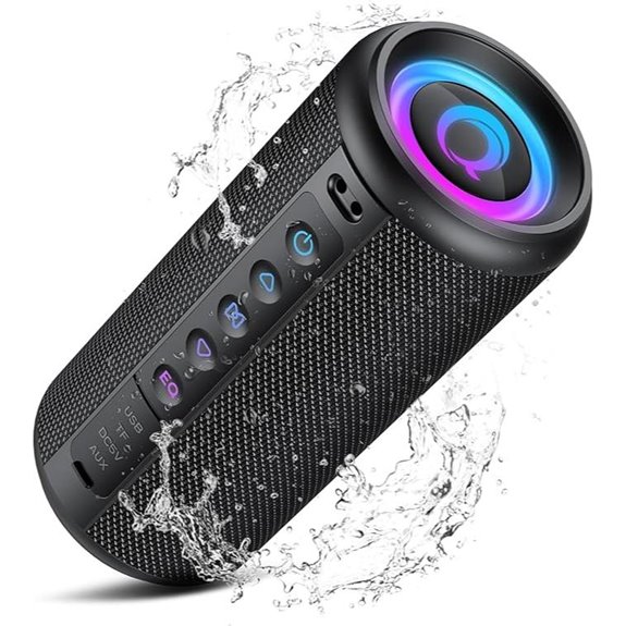 Bluetooth Portable Speaker with Lights and 20H Playtime