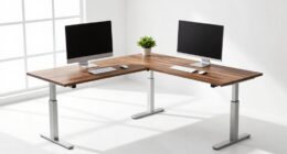 l shaped desk security