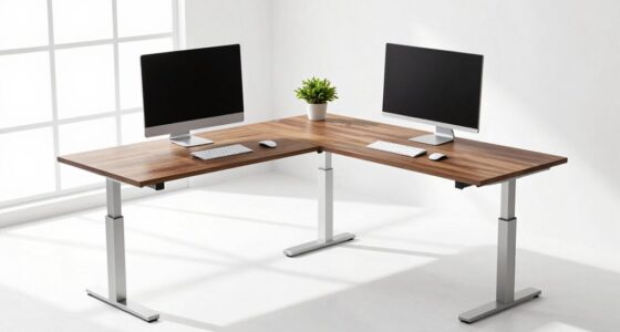 l shaped desk security