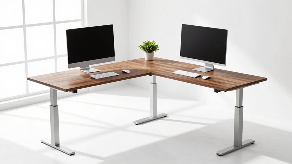 l shaped desk security