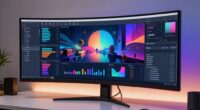 large curved gaming monitor