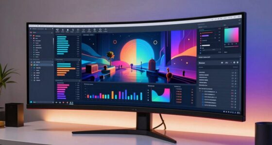 large curved gaming monitor