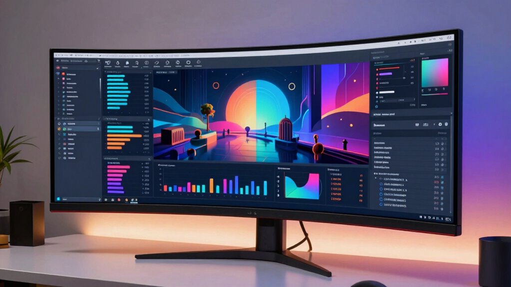 large curved gaming monitor