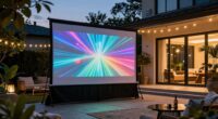 outdoor projector screen security