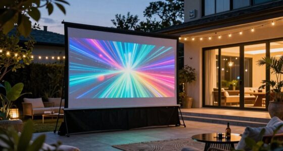 outdoor projector screen security