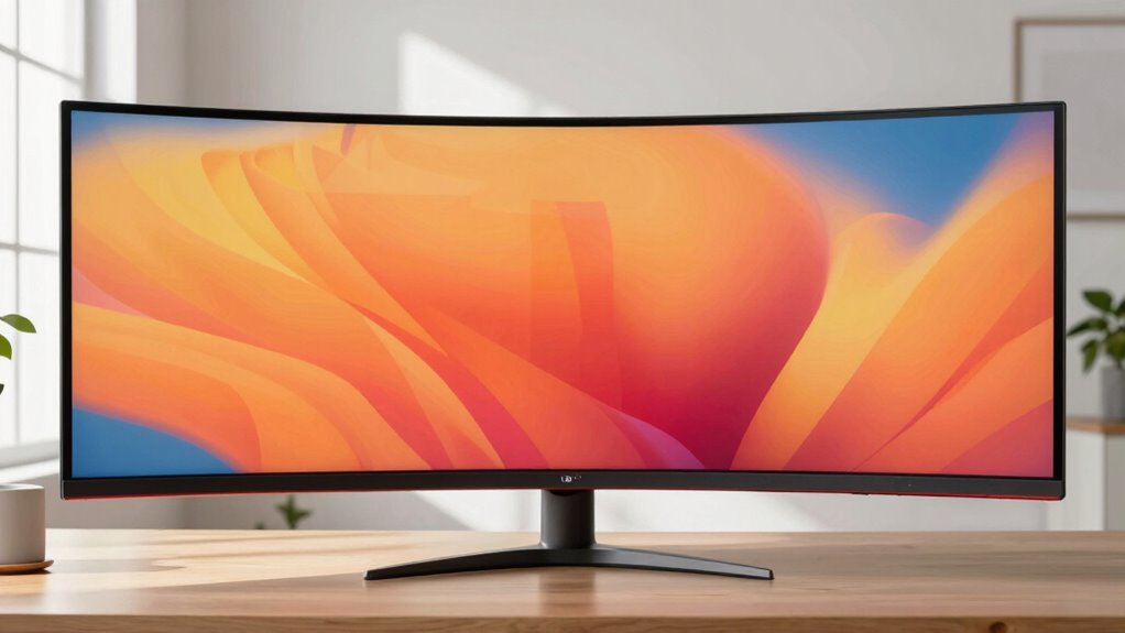 ultra wide calibrated ergonomic monitor